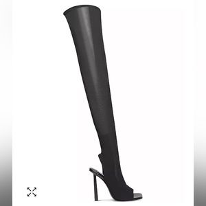 Steve Madden Womens Beverley Pull On Mesh Over-The-Knee Boots